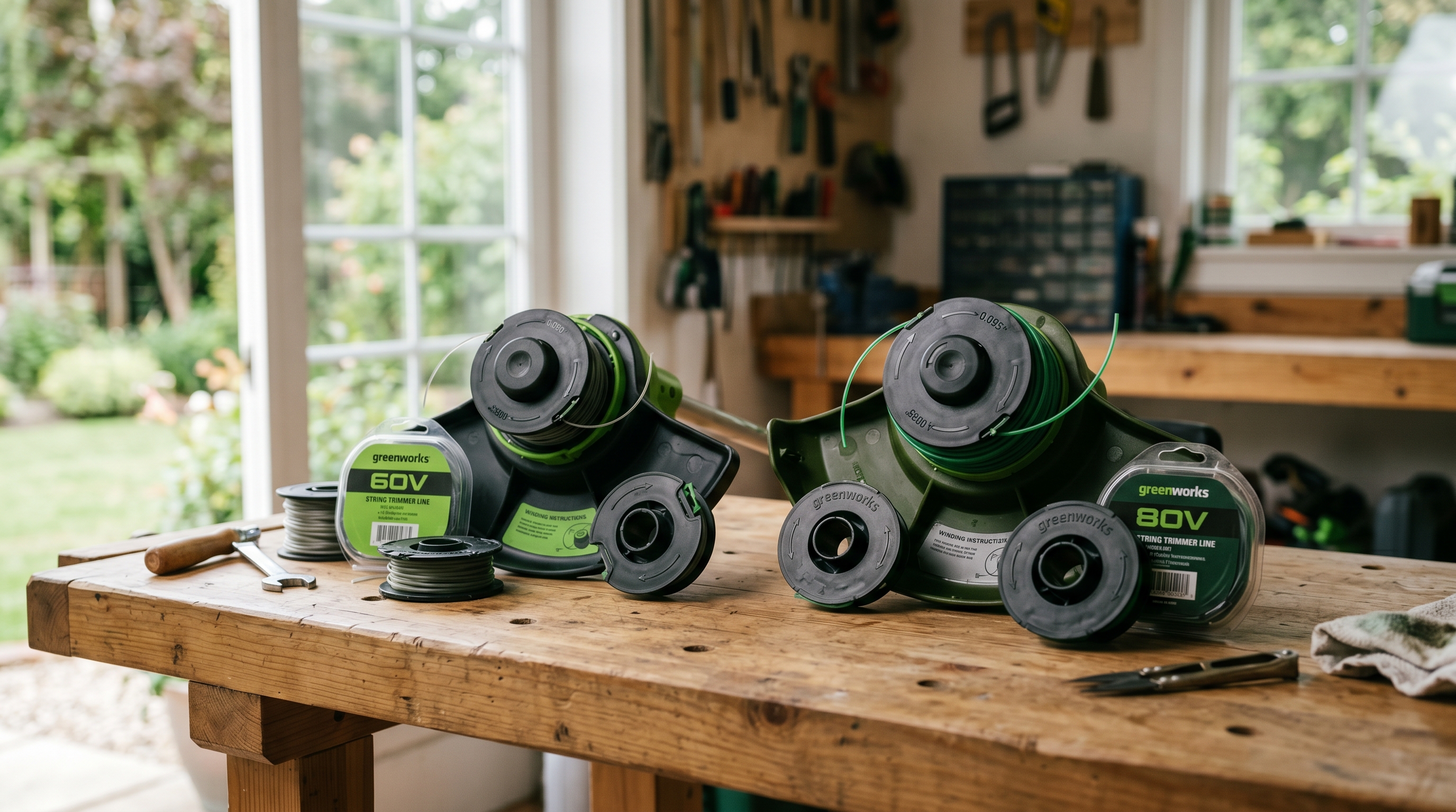 Greenworks 60V vs 80V — Compatibilidad de batería y bobina de desbrozadora explicada