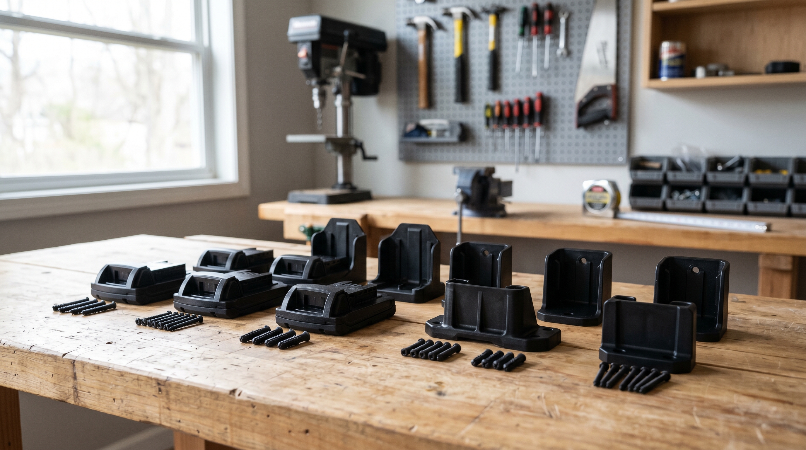 Organizador de montaje de batería y herramienta Milwaukee M18 — Configuración de tu pared de taller