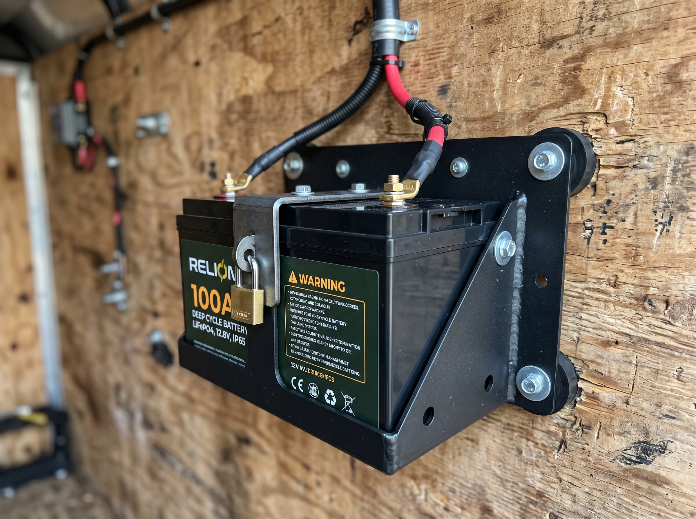 Configuración de montaje de pared de remolque de herramientas móvil