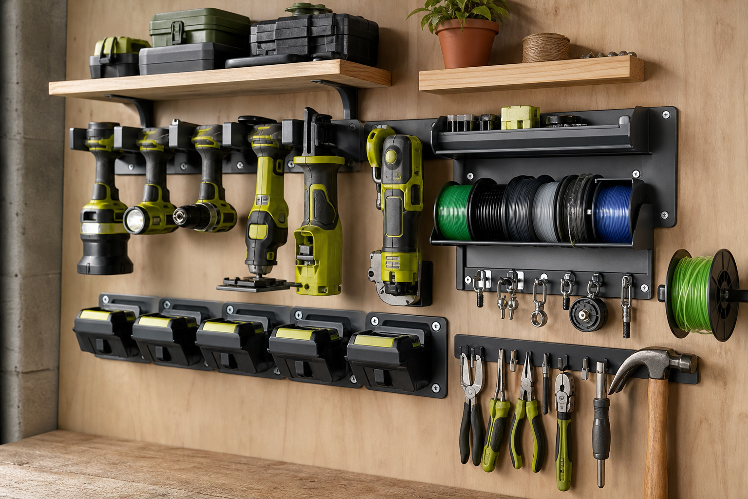 Ryobi ONE+ Tool Wall Organization — The $22 Solution That Actually Works